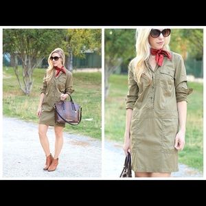 LOFT flight dress with pockets green sz Small